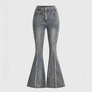 ROMWE Fairy Grung Flared Jeans Women’s XS 2 High Rise